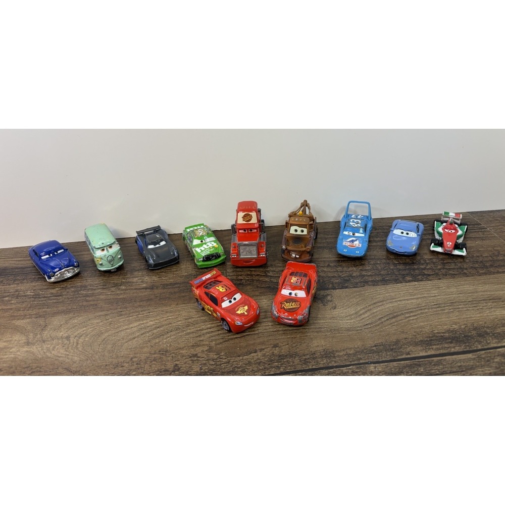Disney Pixar Cars Vehicles Lot Of 11 Lightning Mater Gorvette Francesco Sally